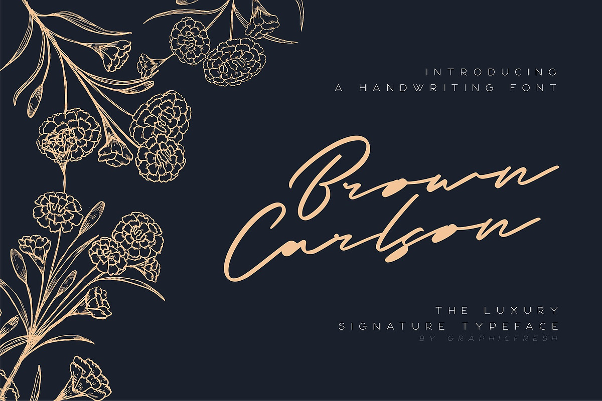Brown Carlson - The Luxury Signature, a Script Font by Graphicfresh (Photo 1 of 8)