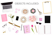 Feminine Desk Scene Creator, a Product Mockup by Pixomize (Thumbnail 5 of 6)