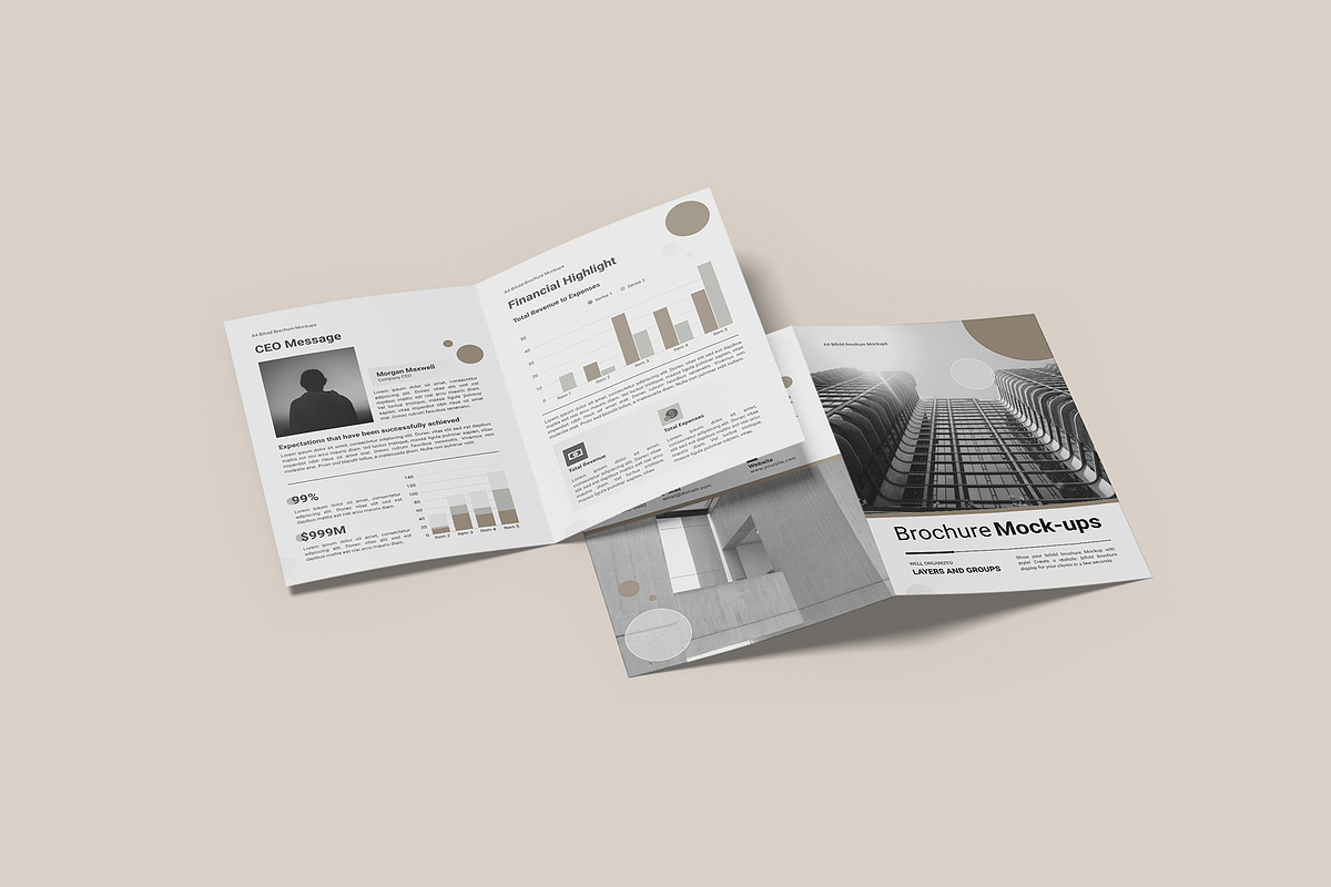 A4 Bifold Brochure Mockups, a Brochure Template by Graphic Aesthetic (Photo 11 of 21)