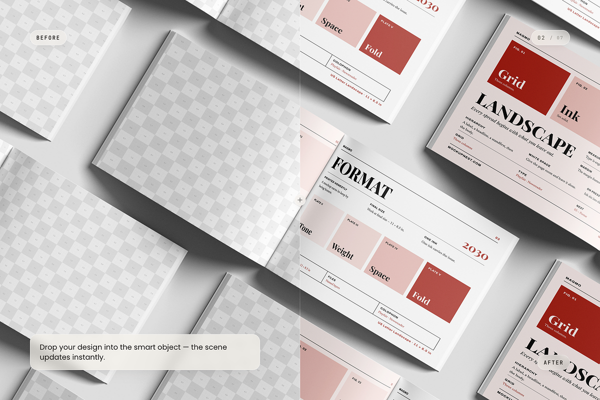Landscape Magazine Mockup, a Books & Magazine Mockup by Toasin Studio (Photo 2 of 7)