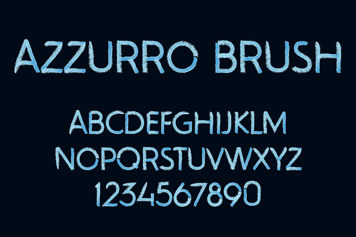 Azzurro SVG font preview 2