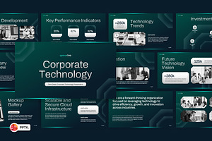 Corporate Technology PowerPoint, a Presentation Template by Loin Studio