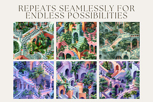 8 Enchanted Courtyards Patterns