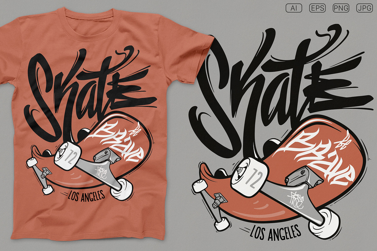 Skate board t-shirt graphics, a Graphic by Urbanshop (Photo 3 of 3)