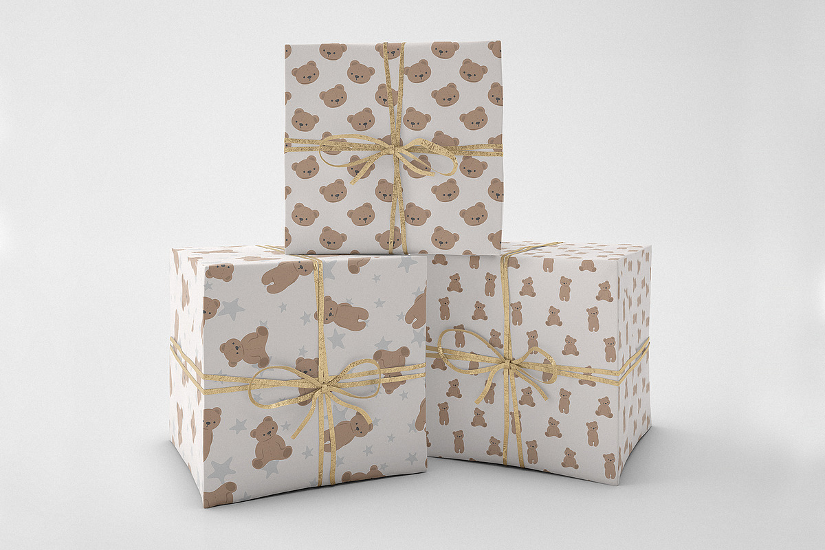 6 Teddy Bears Seamless Patterns, a Pattern Graphic by Kokoshka (Photo 3 of 9)