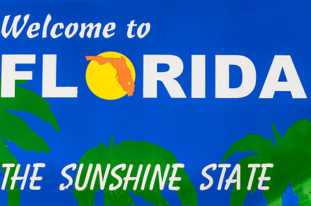 Welcome to Florida road sign, a Transportation Photo by Nick Fox
