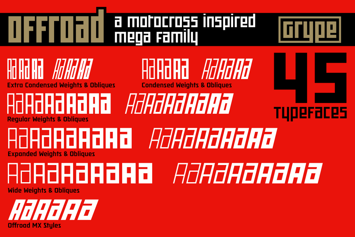 Offroad Collection, a Sans Serif Font by GRYPE (Photo 3 of 6)