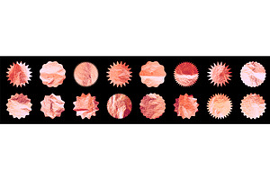 Rose gold stars, sunburst symbols, an Object Illustration by 32pixels