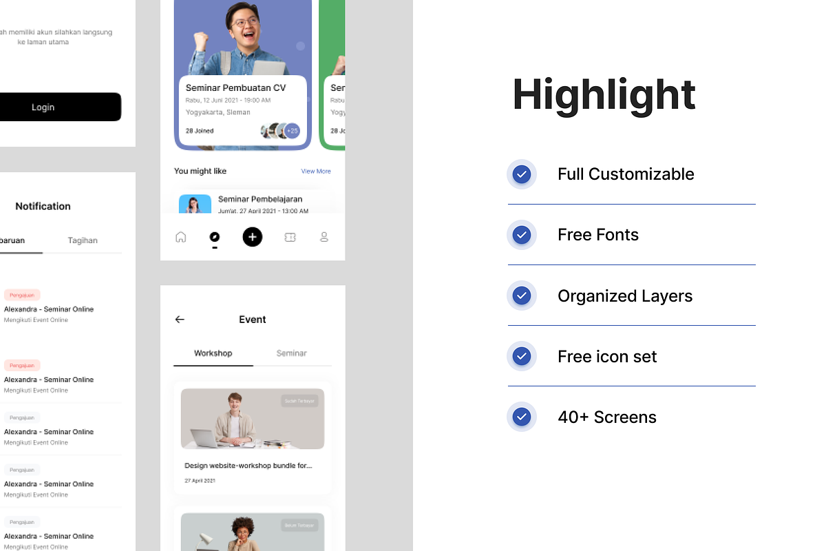 Sokin - Eventfinder UI KIT, a Device Mockup by Odama (Photo 2 of 5)