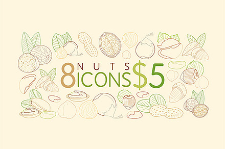Excellent Nuts Icons
