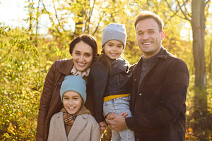 Happy Family Portrait in Autumn Park, a Person Photo by StudioRomantic