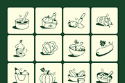 Vegetables Drawing Illustration, an Outline Icon by Vectors Market (Thumbnail 7 of 8)