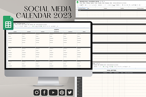 Google Sheet Marketing Calendar, a Social Media Template by Marketello Studio