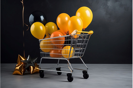 Supermarket cart yellow orange, a Technology Photo by Ylivdesign
