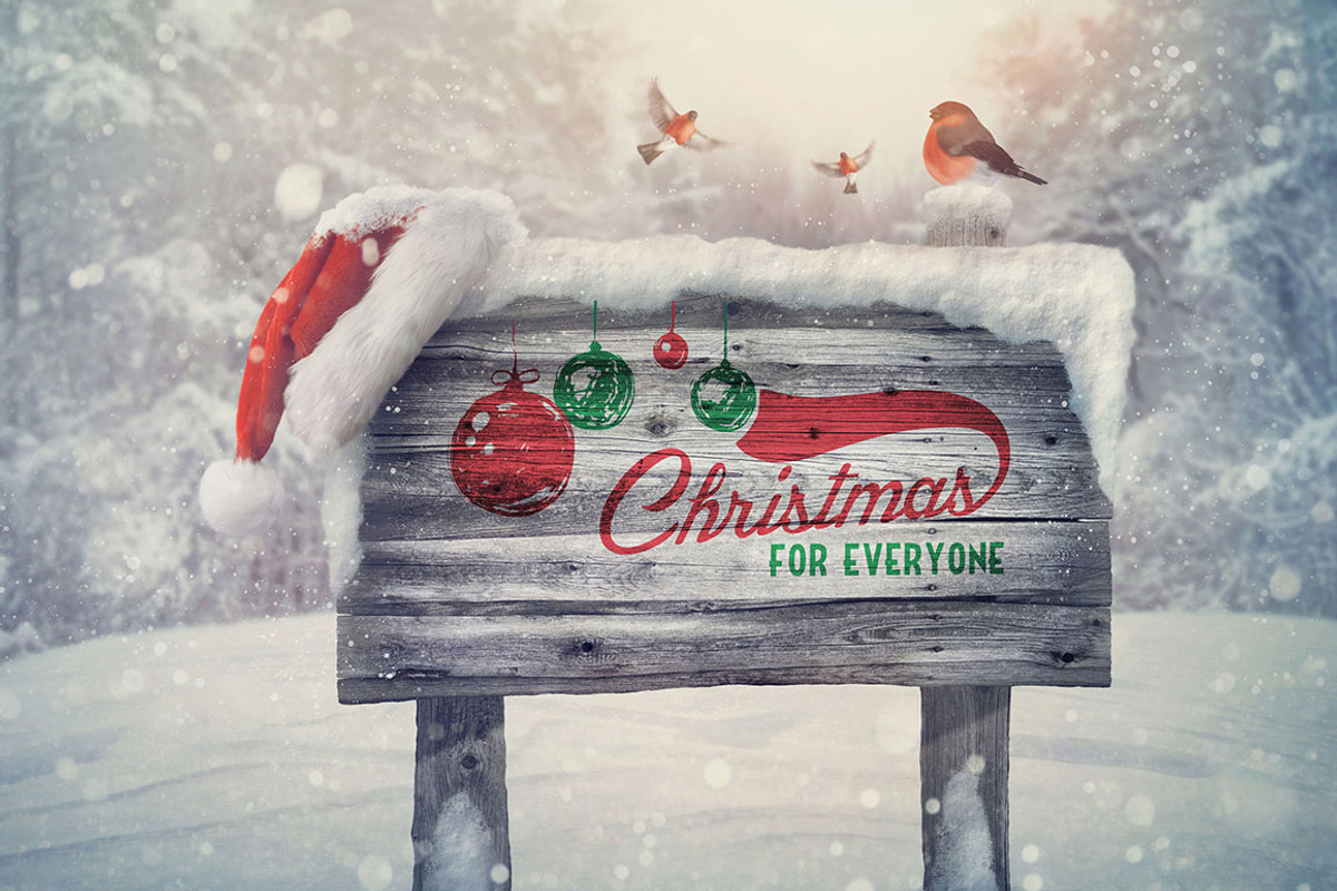 Christmas Wooden Mock-Up, a Mockup by Pixel Place (Photo 3 of 5)