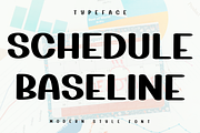 Schedule Baseline, a Script Font by InermediaSTUDIO (Thumbnail 1 of 8)