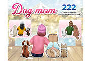 Dogs and Girl Clipart PNG, sitting, a Person Illustration by Podcliparts (Thumbnail 1 of 10)