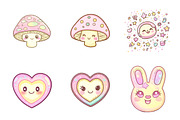 Pastel Kawaii Clipart, an Illustration by SinaCreation (Thumbnail 4 of 10)