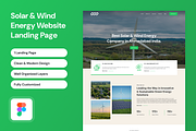 Solar & Wind Energy Landing Page, a Landing Page Template by UI/UX Ocean (Thumbnail 1 of 3)