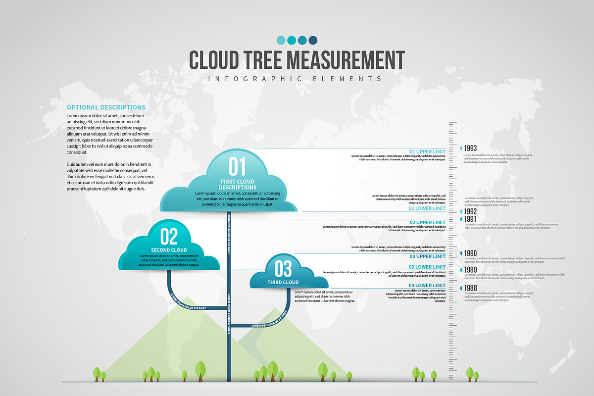 Cloud Tree Measurement Infographic, a Templates & Theme by h.utomo