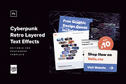 Cyberpunk Retro Layered Text Effects, a Brushes & More by veila.me (Thumbnail 9 of 9)