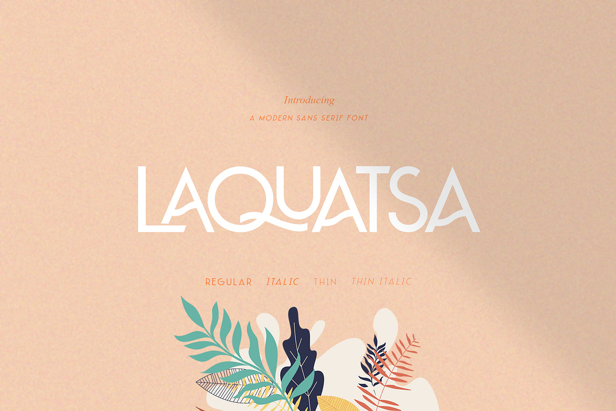 Laquatsa | Modern Sans Serif, a Sans Serif Font by Ryn Pojas (Photo 1 of 11)