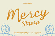 CS Mercy Stamp, a Script Font by Craft Supply Co. (Thumbnail 1 of 8)