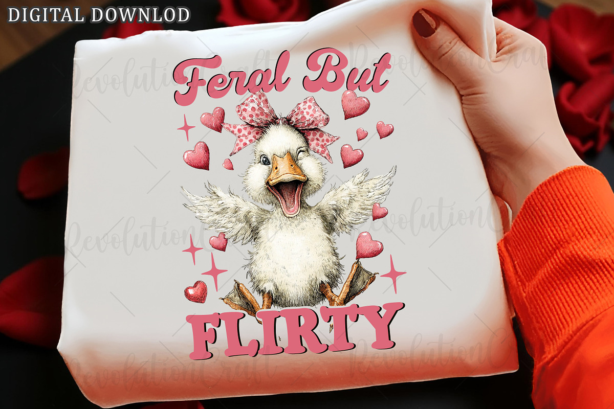 Funny Valentine's Day Goose PNG, an Illustration by OK Design (Photo 2 of 6)