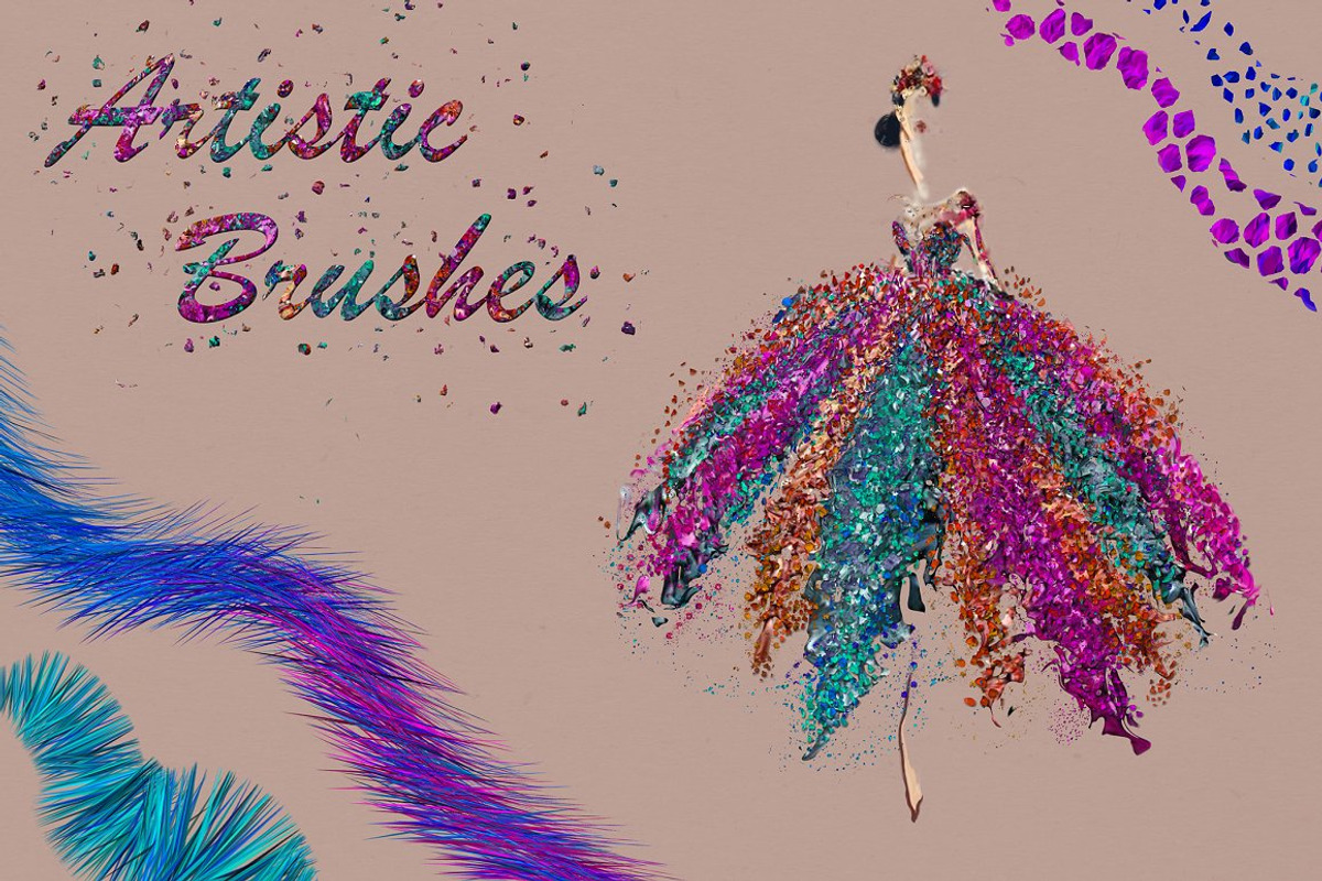 Artistic Brushes for Photoshop, a Brush Add-On by FaeryDesign (Photo 1 of 3)