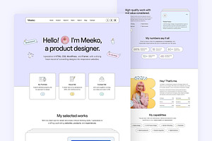 Meeko - Creative Portfolio Template, a Landing Page Template by elemis