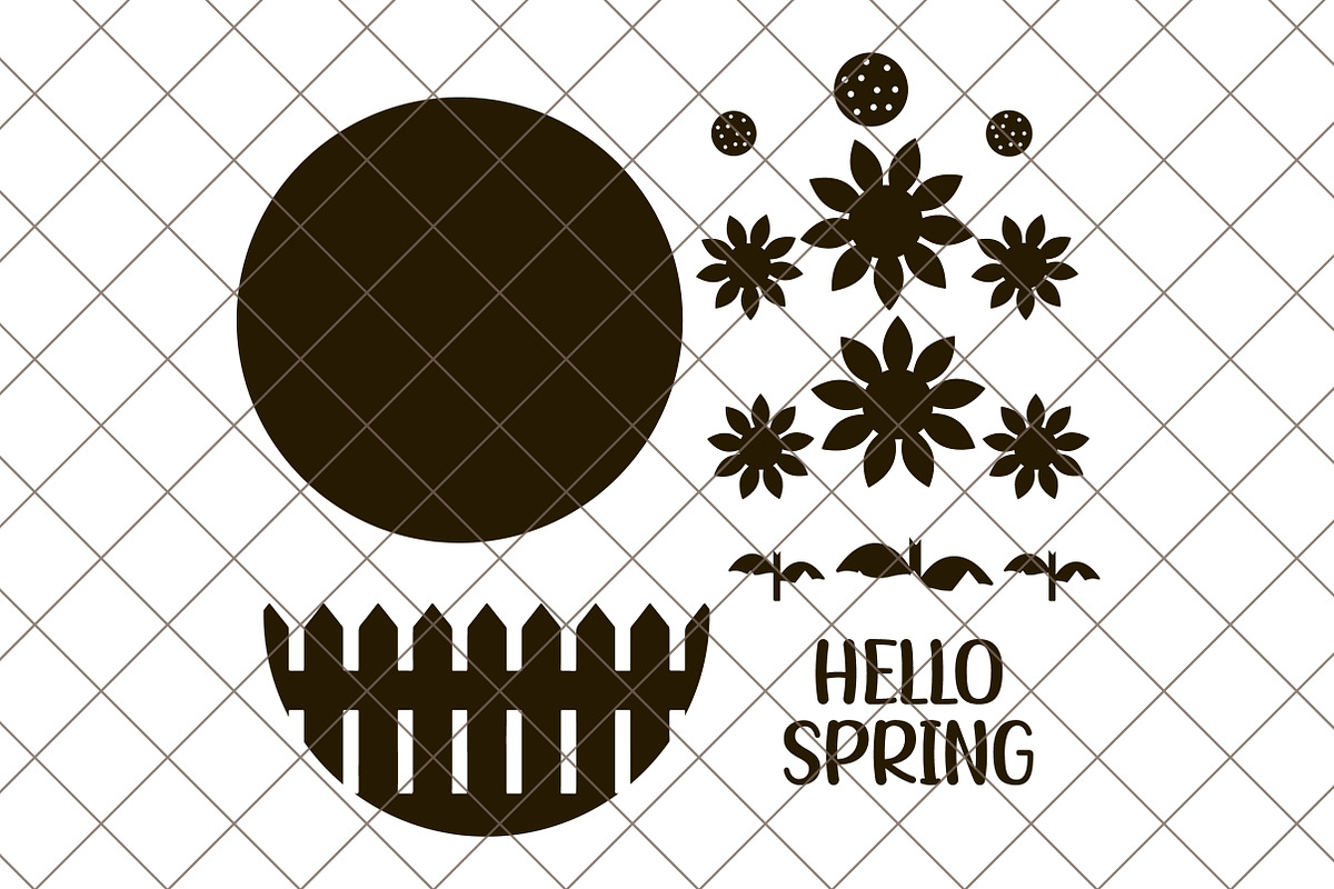 Hello Spring Sign Laser Cut, a Graphic by Creative Art (Photo 2 of 4)