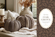 Oak & Acorn Autumn Patterns - Brown, a Pattern Graphic by Eclectic Anthology (Thumbnail 5 of 13)