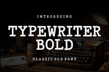 Typewriter Bold Vintage old Font