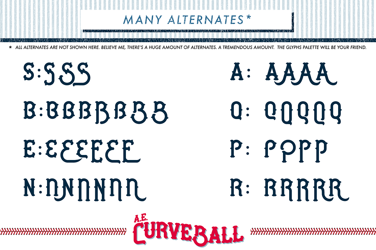 AE Curveball Vintage Typeface preview 4
