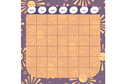 Weekly Planner with Cartoon Suns, a Decorative Illustration by PsychocheArt (Thumbnail 1 of 2)