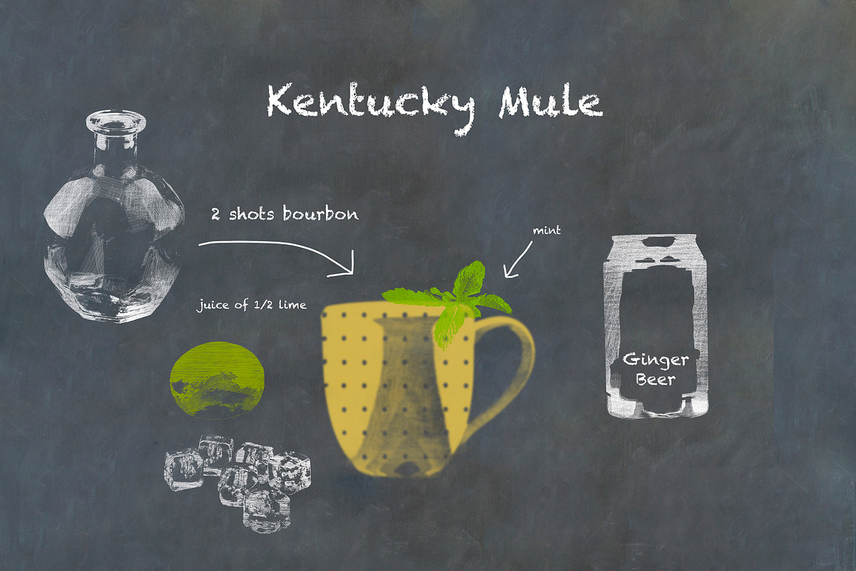 Classic Cocktail Chalkboard Sketches, an Object Illustration by karenfoleyphoto (Photo 16 of 30)