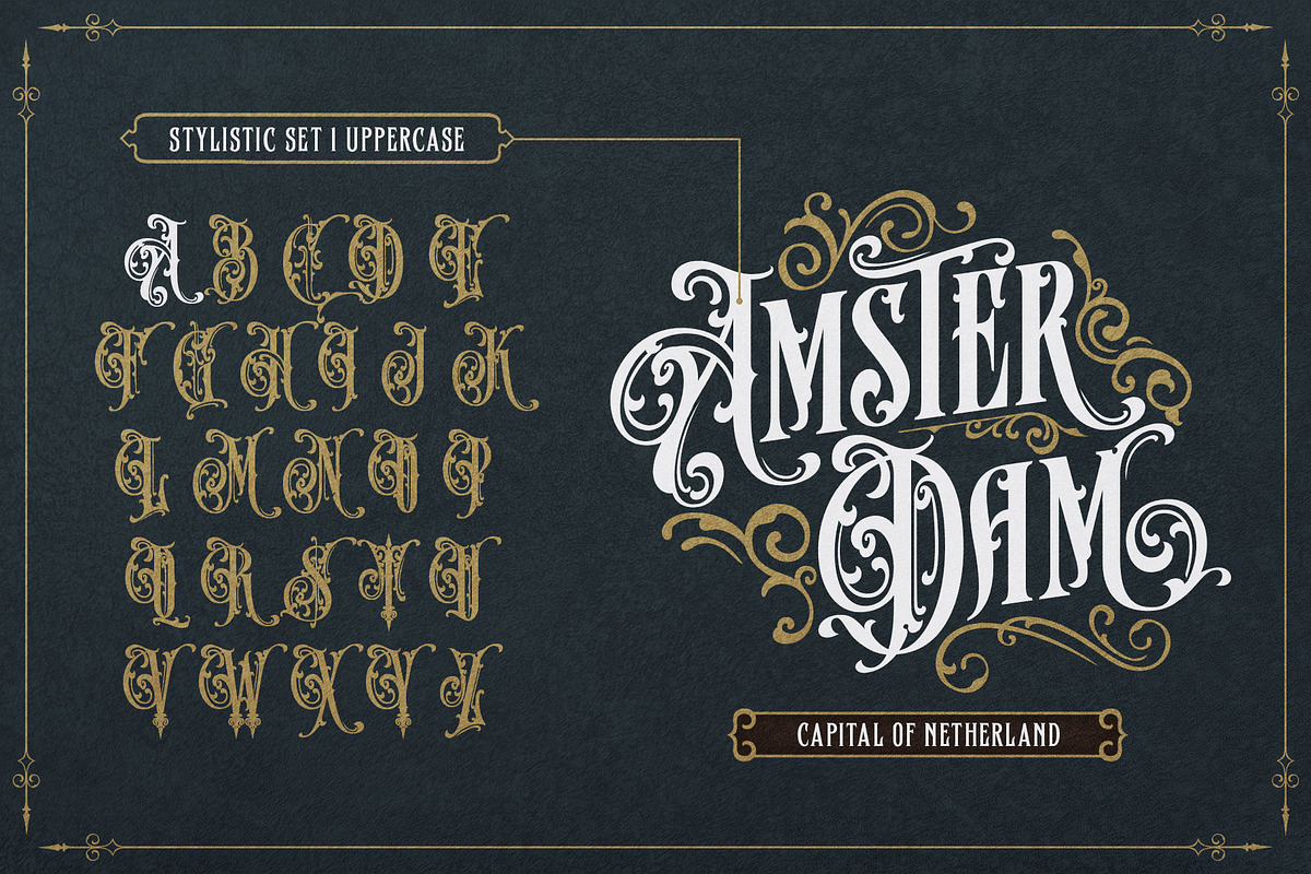 Master Rumble Victorian Typeface, a Blackletter Font by alit design (Photo 11 of 25)