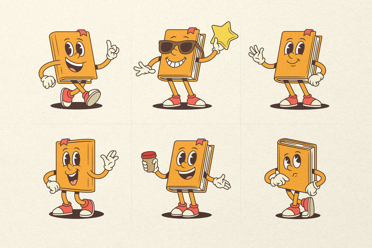 Textbook Cartoon Mascot Character, an Education Illustration by Vasya Kobelev (Photo 4 of 8)