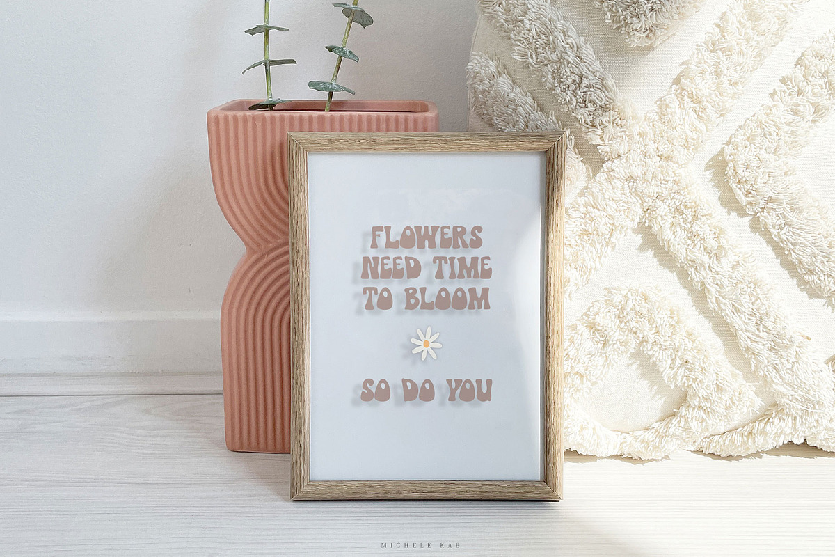 Grapefruits | A Retro Display Font, a Script Font by Michèle Kae (Photo 7 of 10)