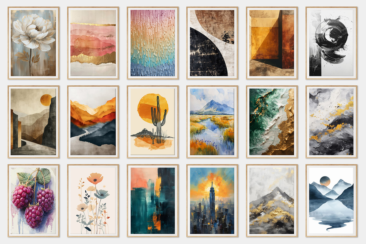 A set of abstract art paintings, a Decorative Illustration by DamonYang's shop (Photo 8 of 9)