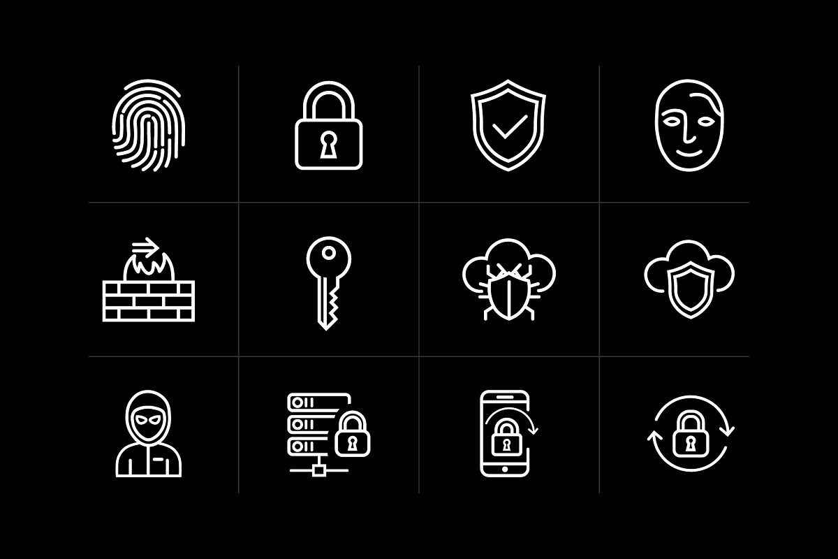 Digital Security and Privacy Icon, an Outline Icon by VectStock (Photo 2 of 2)
