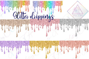 Glitter Drippings Clipart