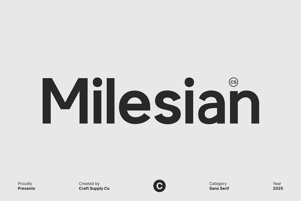 CS Milesian – Sans Serif Typeface, a Sans Serif Font by Craft Supply Co. (Photo 1 of 8)