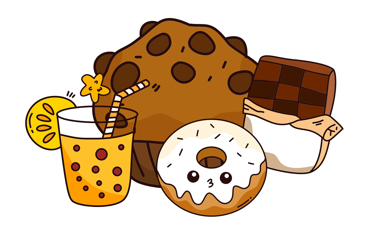 food and drink illustration 70+ set, a Food Illustration by foxndeer (Photo 4 of 4)