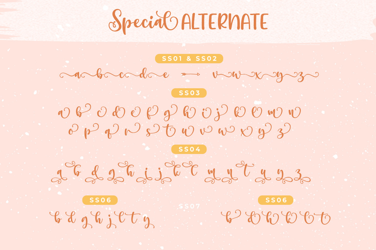 Bungalow Sweety Duo and Extras, a Handwritten Font by Beautypes (Photo 8 of 9)