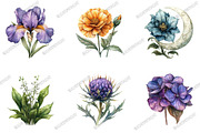 Goth Halloween Wildflowers Clipart, an Illustration by designcity5 (Thumbnail 3 of 5)
