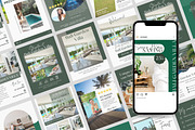 Villa Airbnb Instagram Templates, a Social Media Template by Kindelight (Thumbnail 3 of 4)