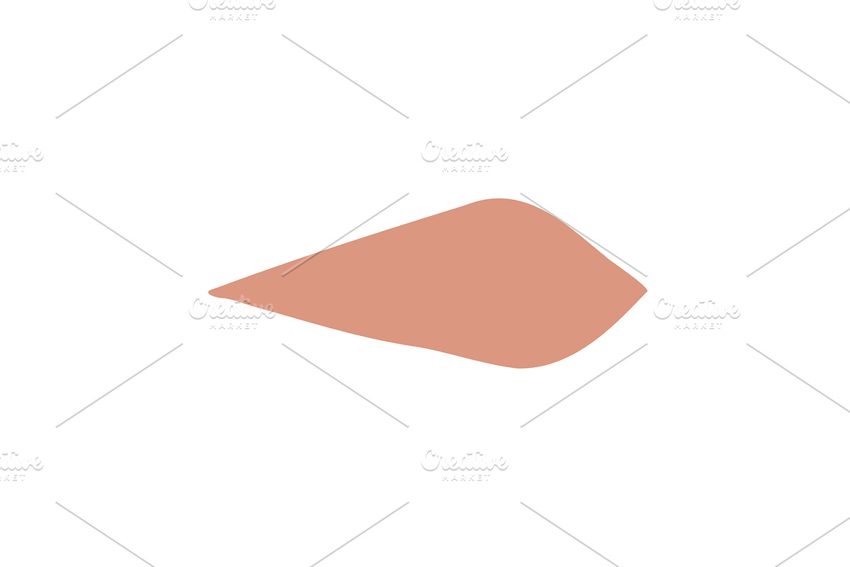 Nude pink lipstick single swatch on, an Illustration by okskukuruza