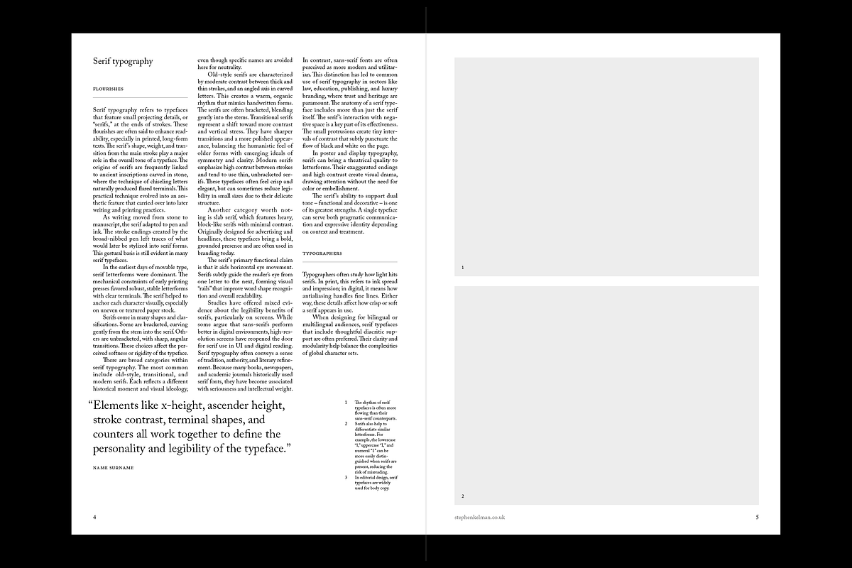 Serif A4 Brochure Template, a Brochure Template by Stephen Kelman (Photo 8 of 9)