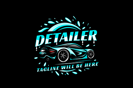 Car detailing logo car wash cleaning